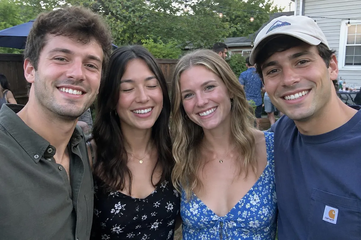 Before: Group photo combined from two takes so everyone has their eyes open