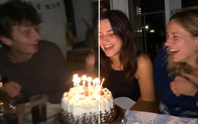 Before and after: Blurry, grainy low-light party photo sharpened and cleaned up
