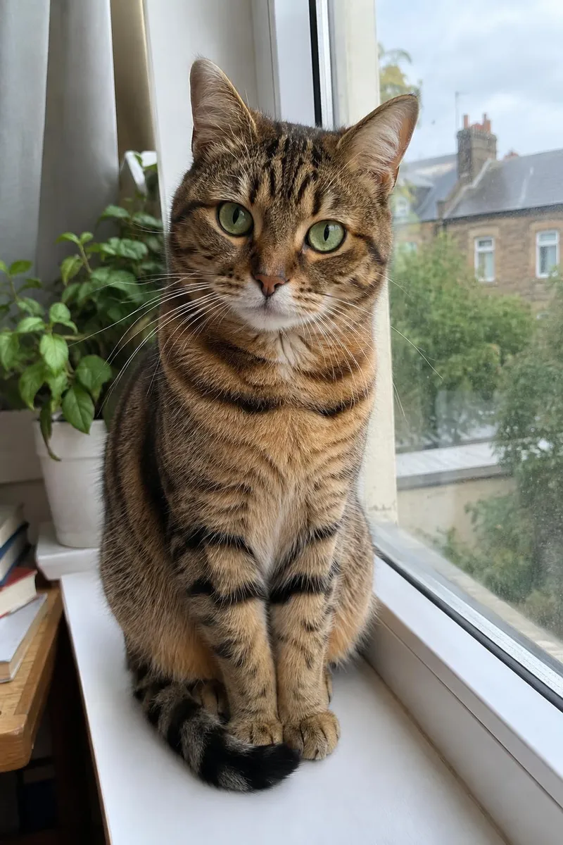 Before: Tabby cat photo turned into a Renaissance oil portrait